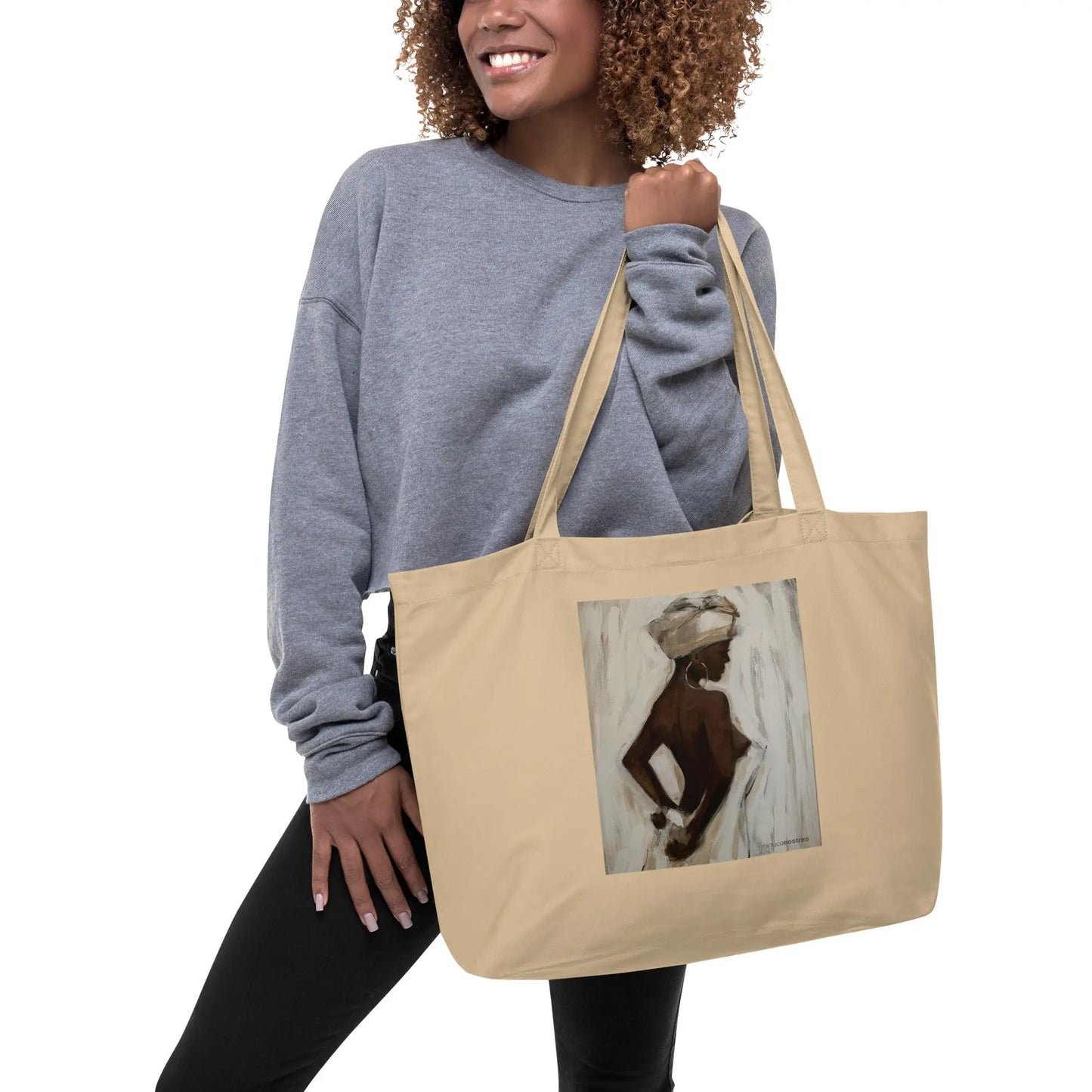 Large organic tote bag Minuca Sostres
