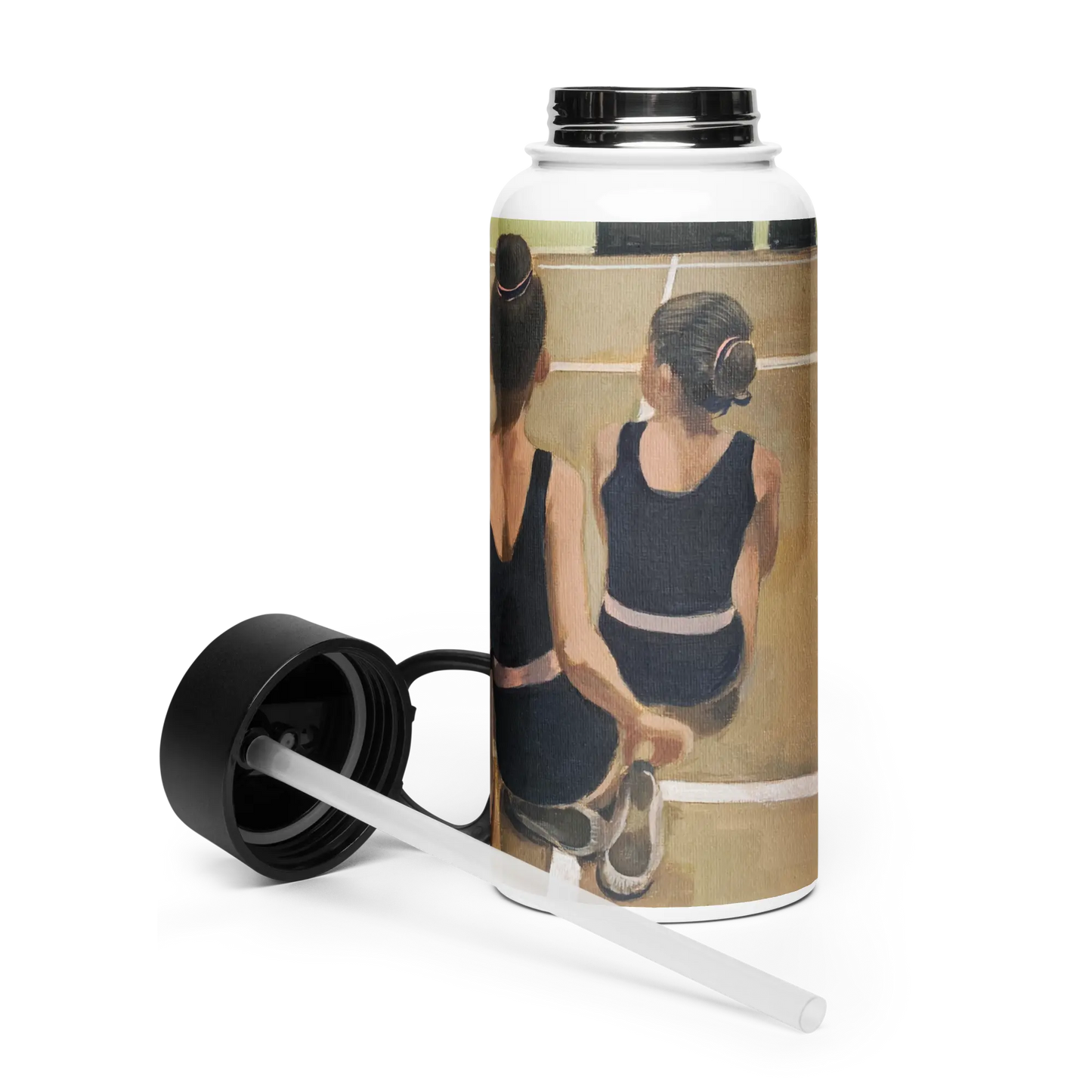 Stainless steel water bottle with a straw lid Minuca Sostres