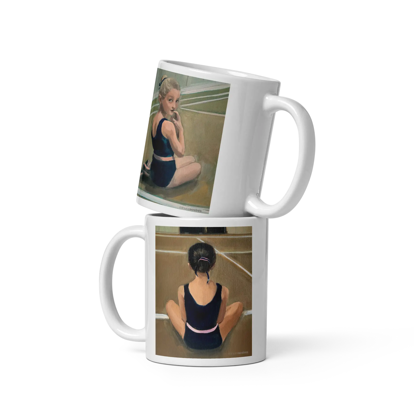 White glossy mug Minuca Sostres