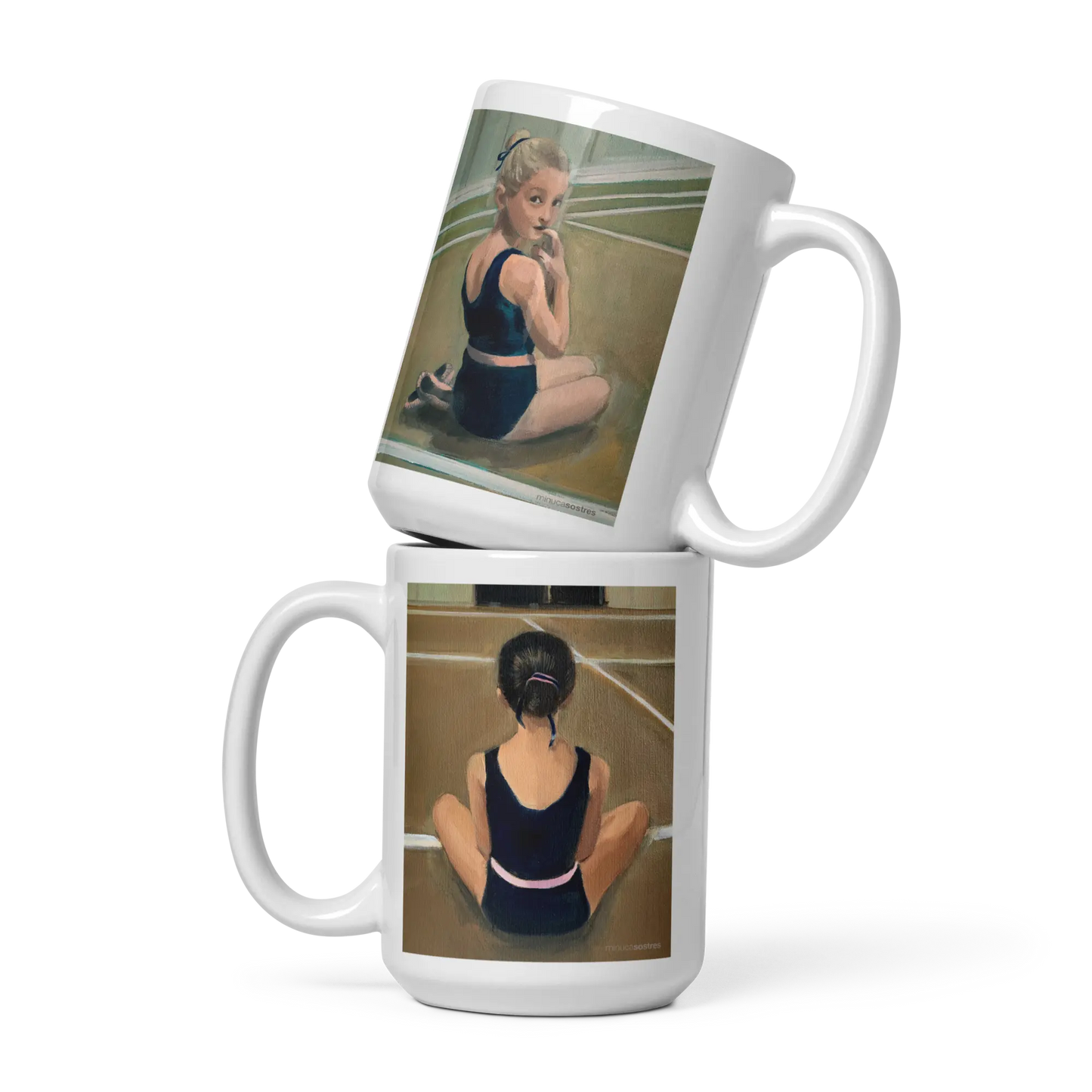 White glossy mug Minuca Sostres