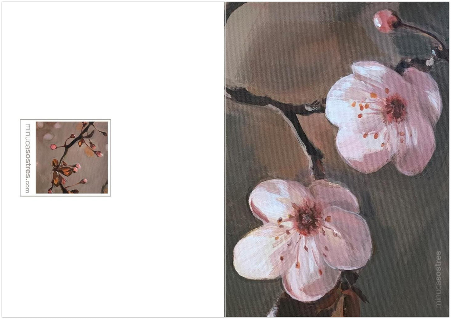 Pack of 10 Greetings cards I Two flowers