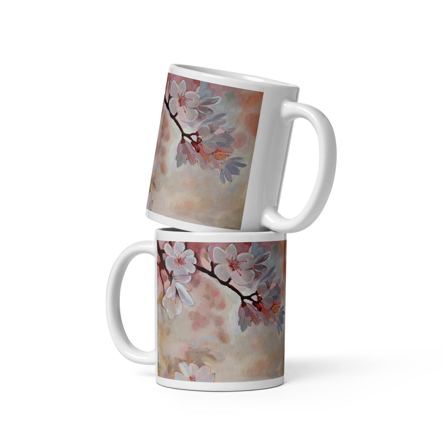 White glossy mug I Spring Whispers