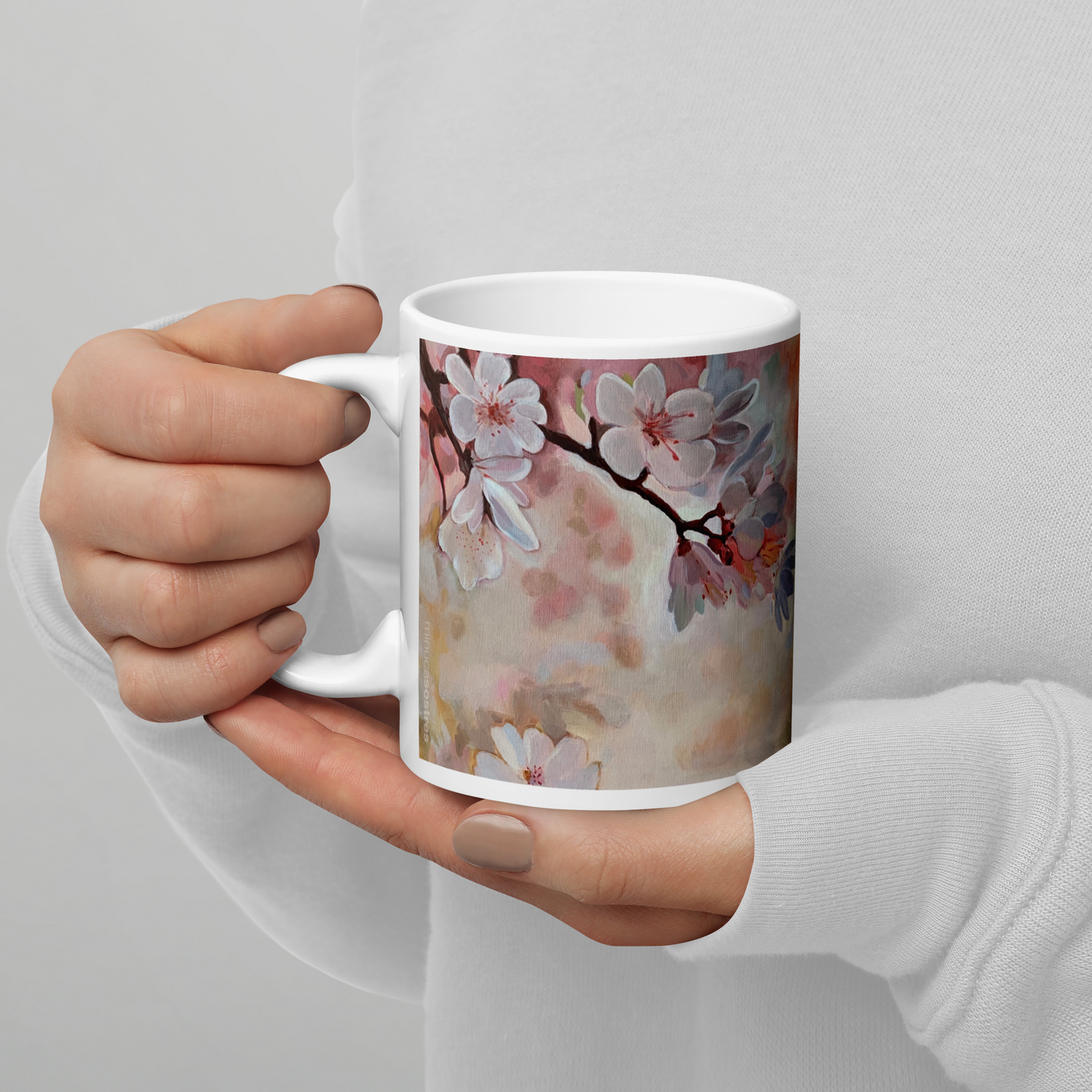 White glossy mug I Spring Whispers