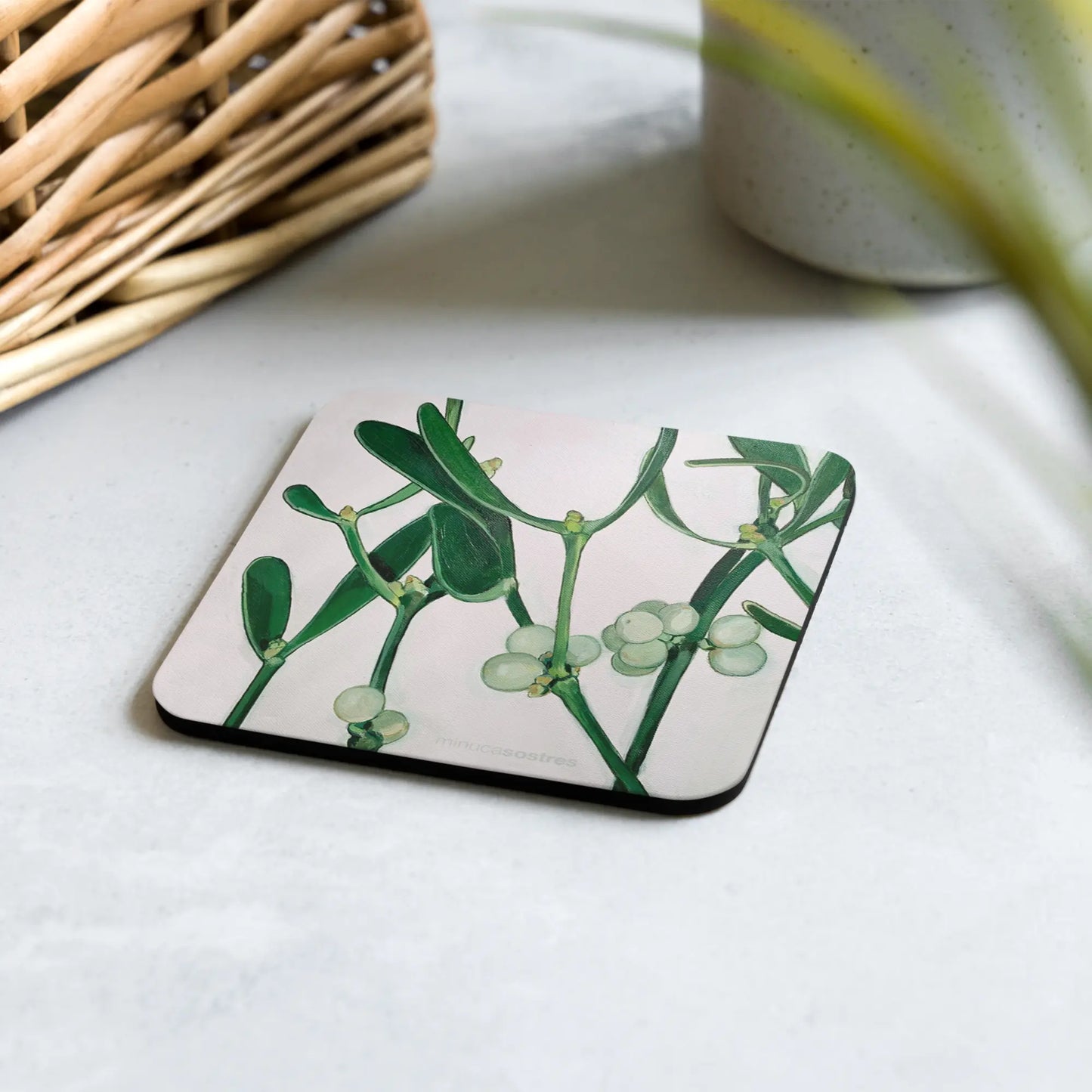 Cork-back coaster | Mistletoe Minuca Sostres