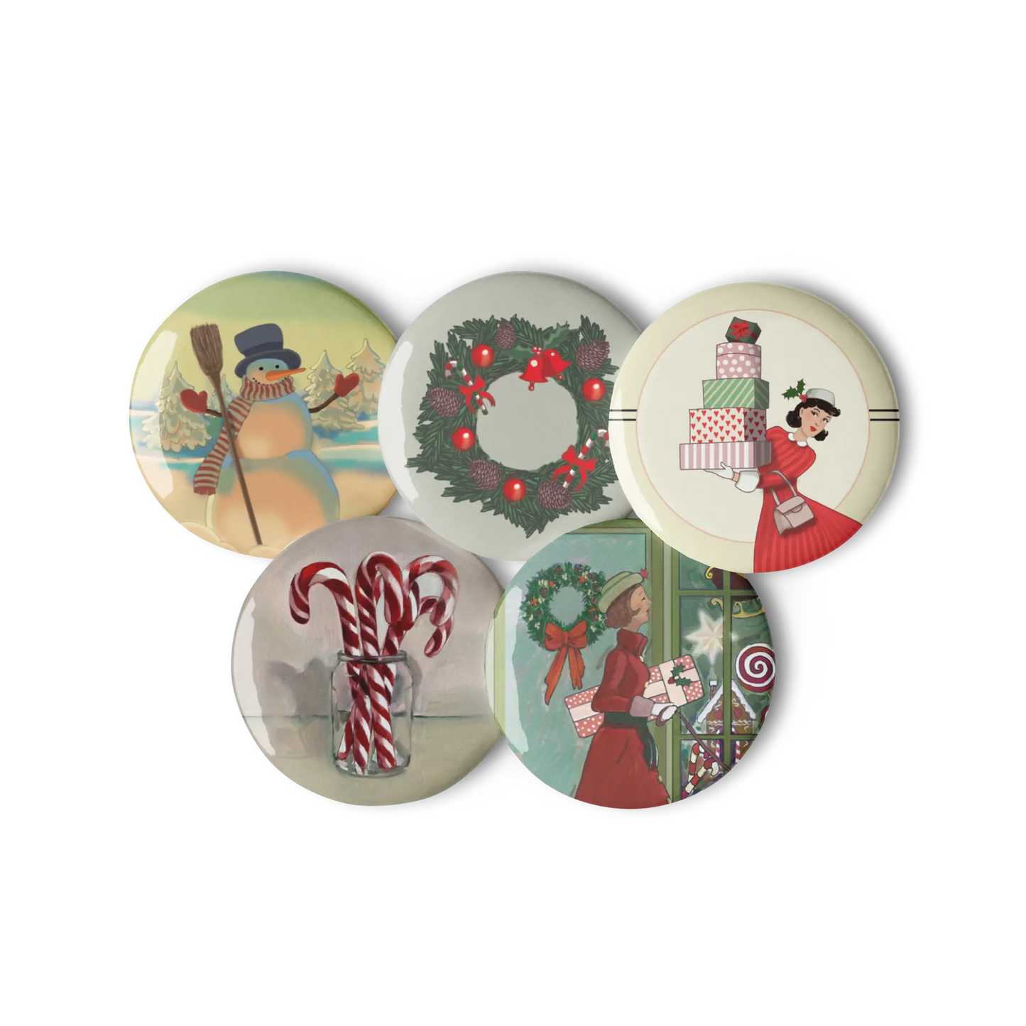 Set of pin buttons I Christmas Minuca Sostres