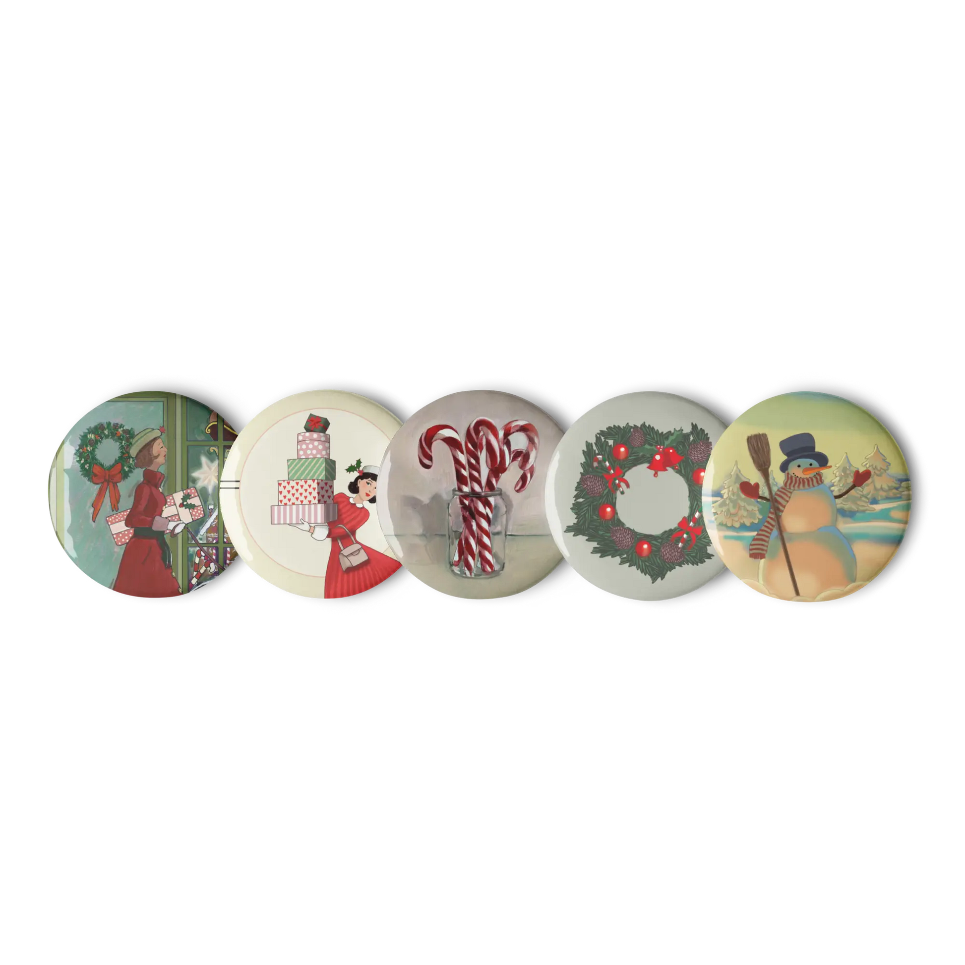 Set of pin buttons I Christmas Minuca Sostres