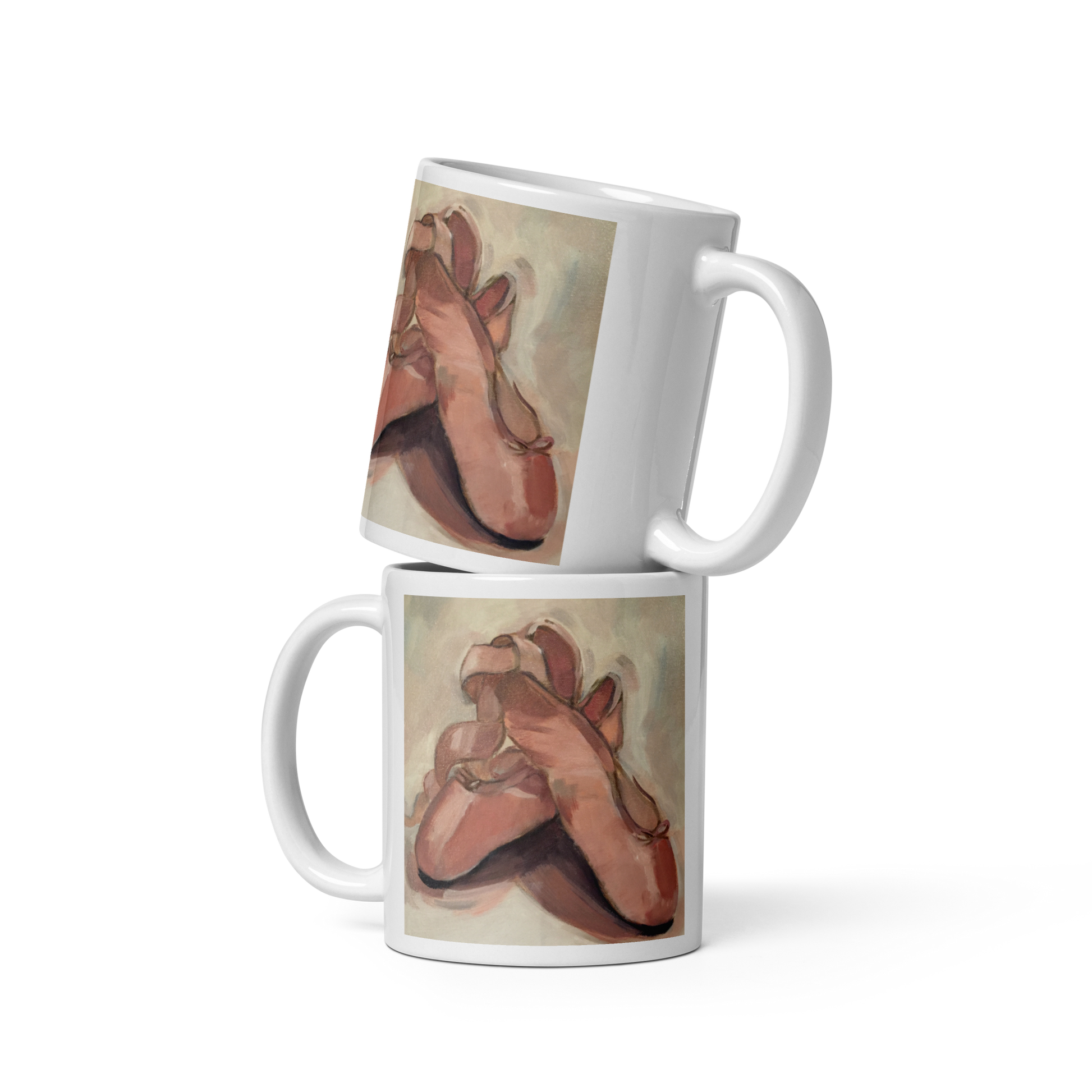 White glossy mug Minuca Sostres