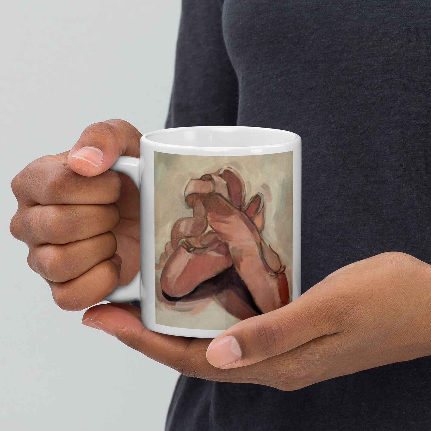 White glossy mug Minuca Sostres