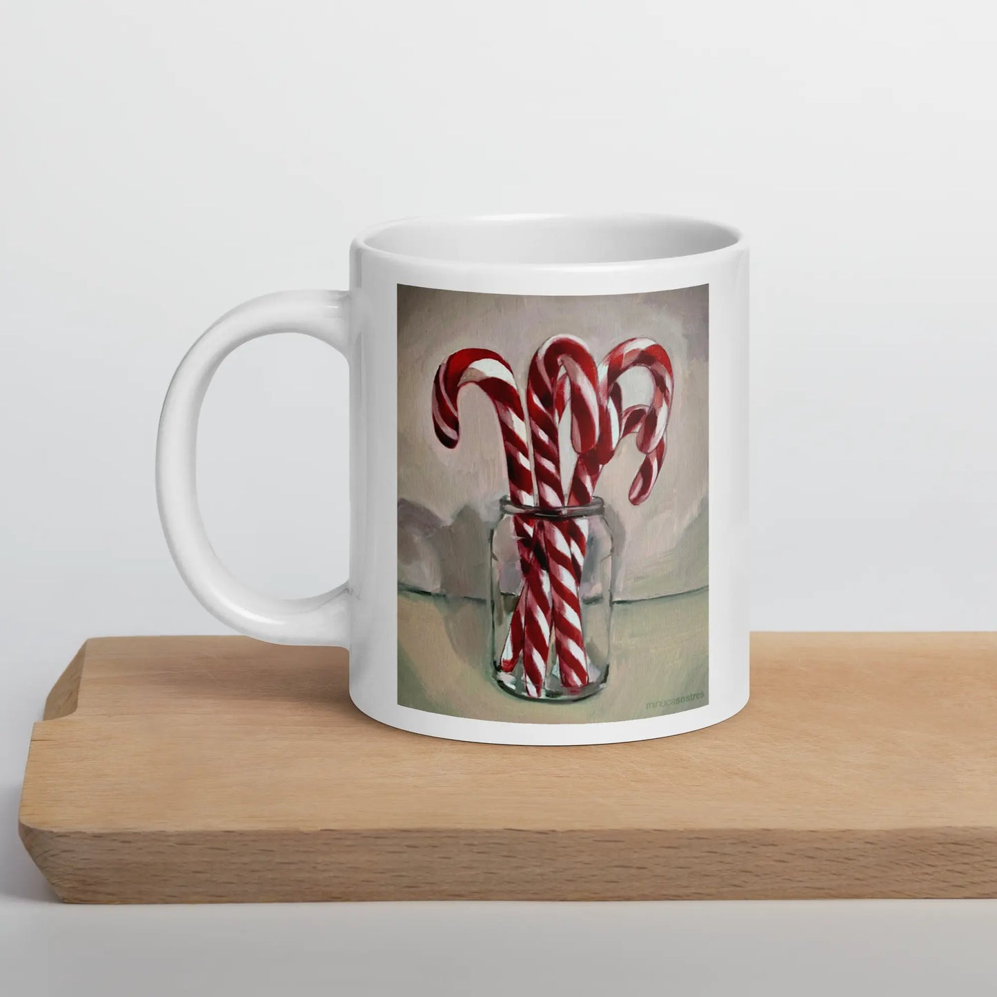 White glossy mug | Candy Cane Minuca Sostres