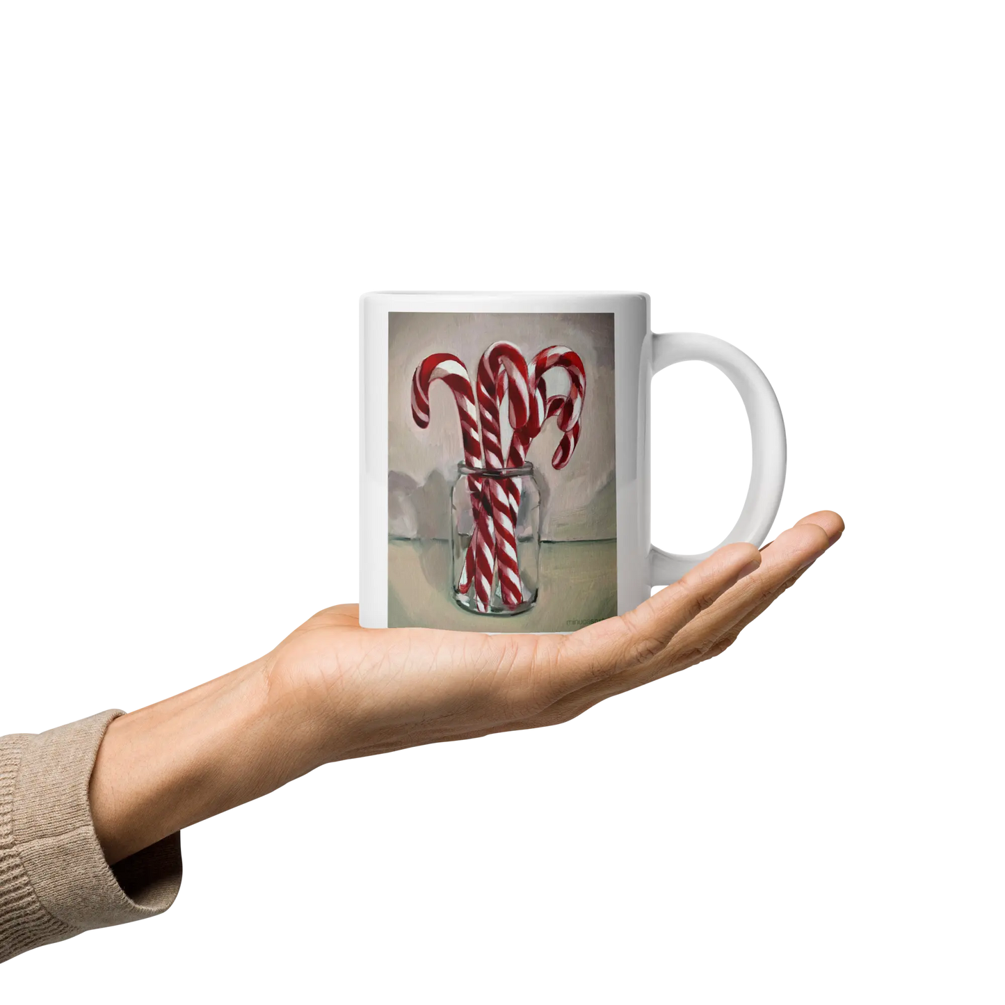 White glossy mug | Candy Cane Minuca Sostres