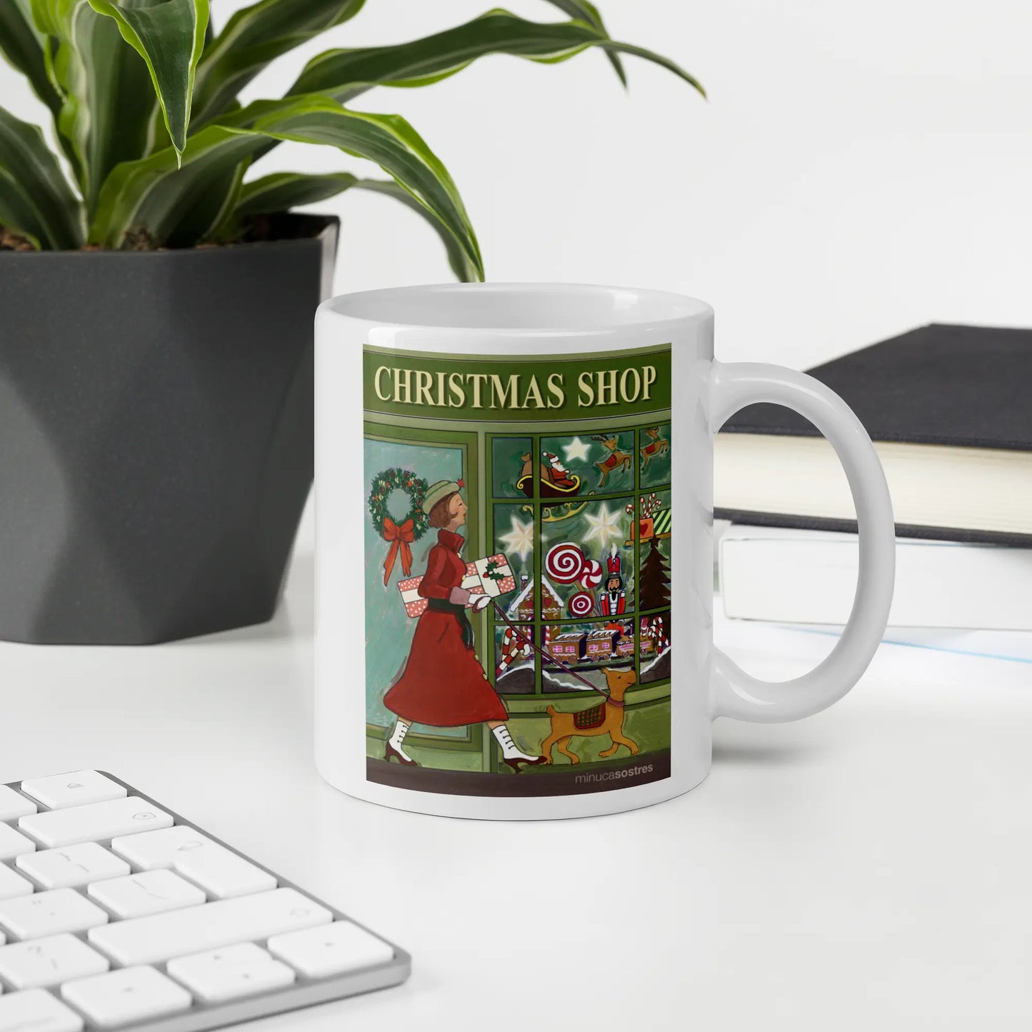 White glossy mug | Christmas Shop Minuca Sostres