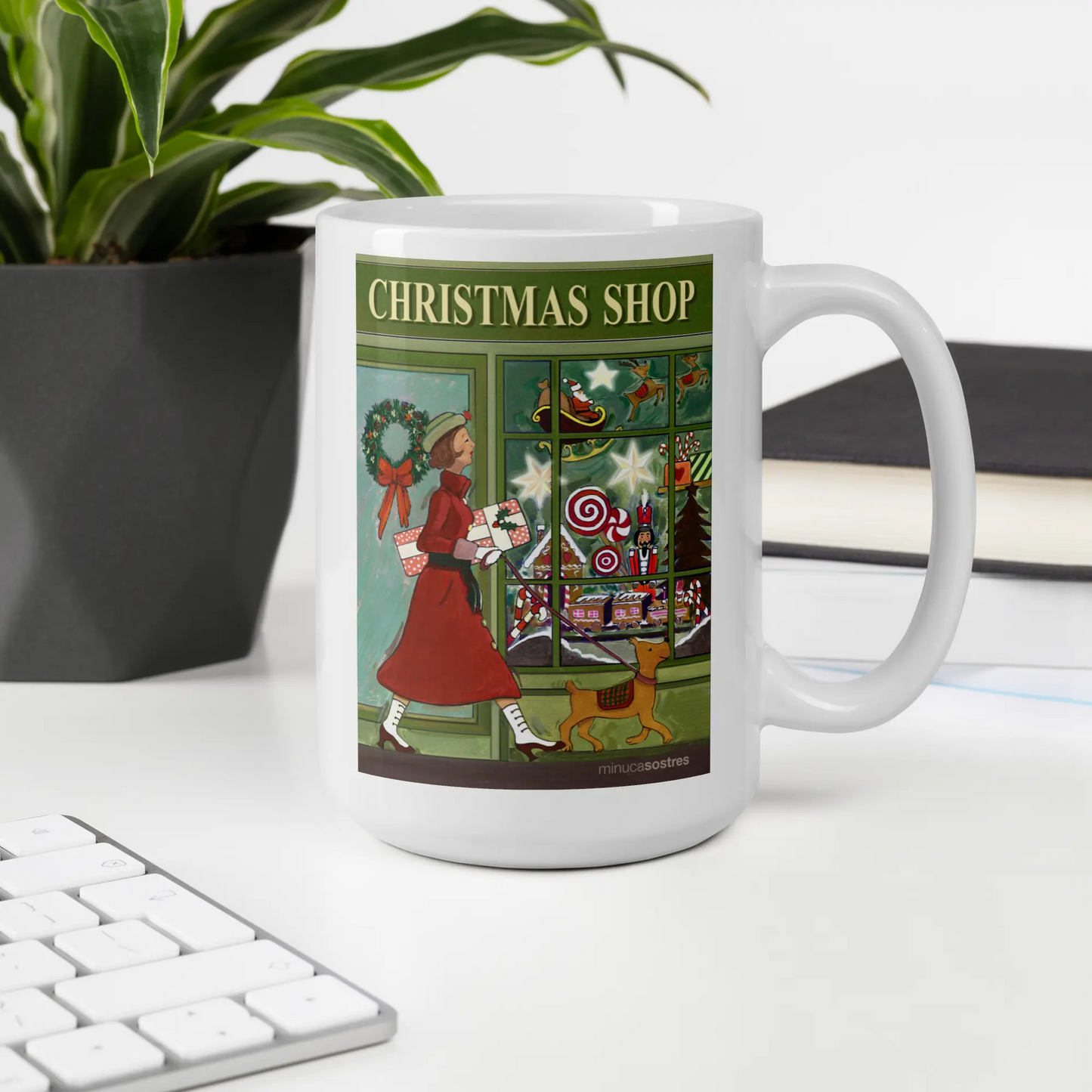 White glossy mug | Christmas Shop Minuca Sostres