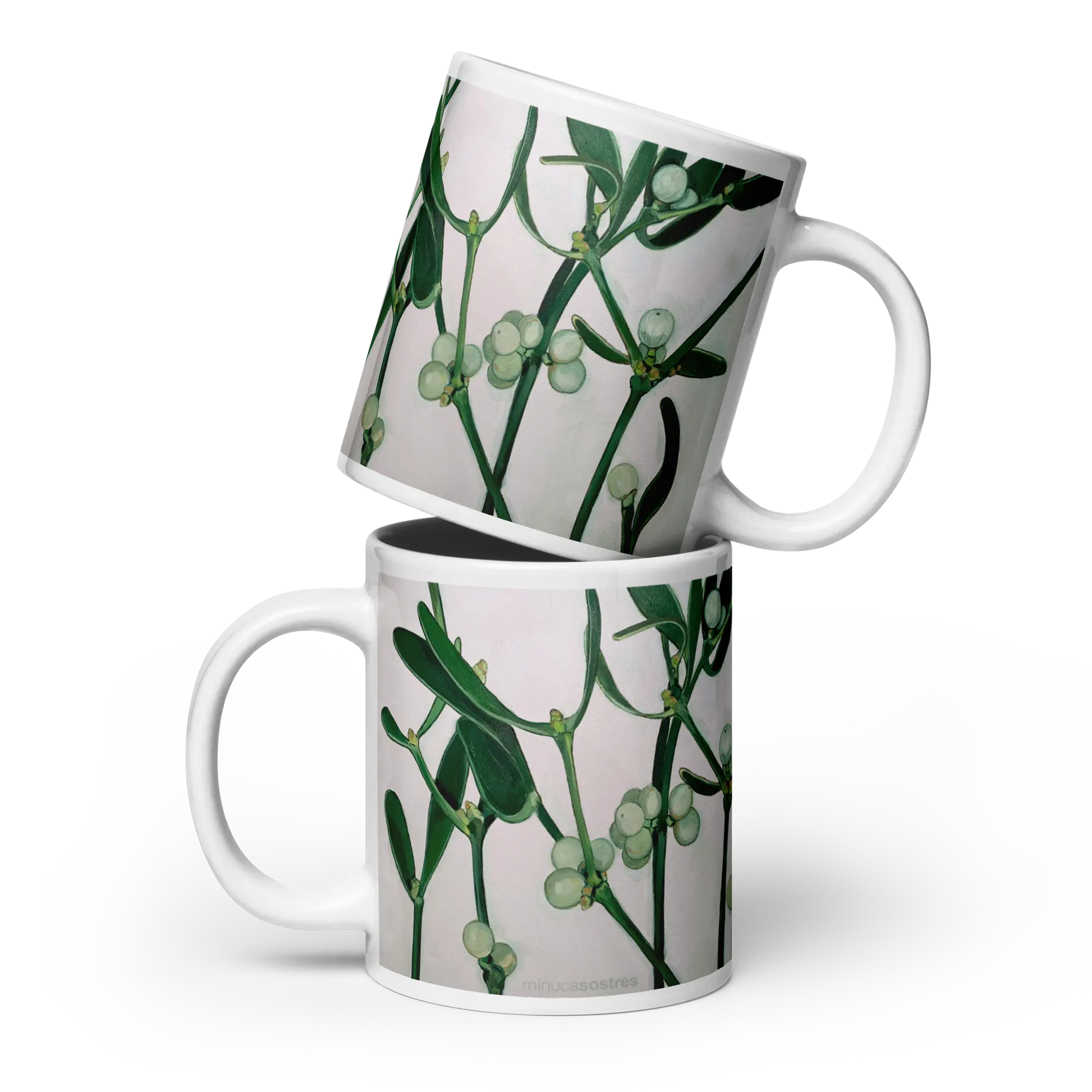 White glossy mug | Mistletoe Minuca Sostres