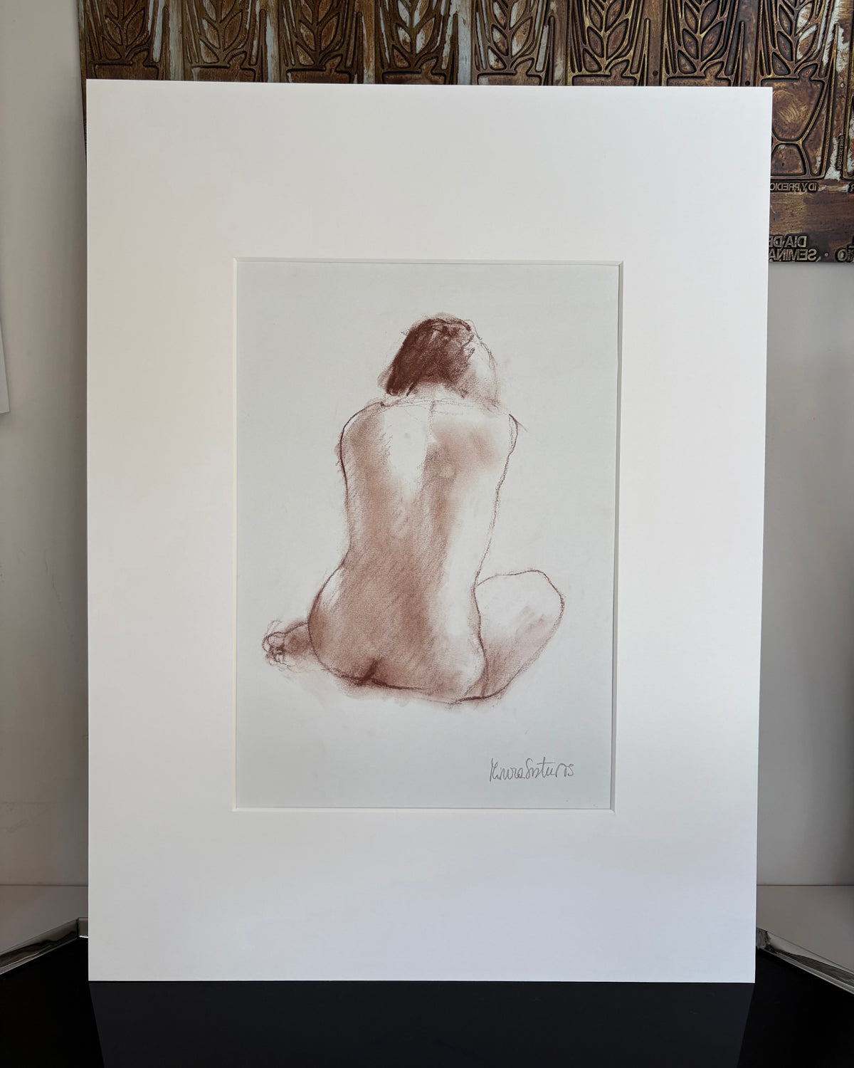Life drawing artwork with mount by Minuca Sostres

