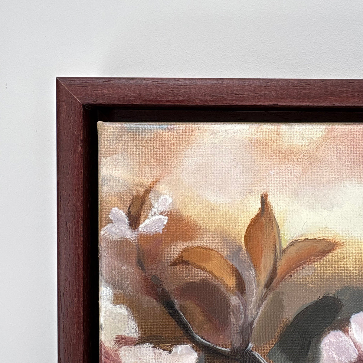 Cherry blossom artwork detail soft pastel tones